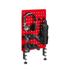 Twisted Minds TM-GPB-04-B Gaming Kelepçe Montajlı Pegboard, Mat Kırmızı