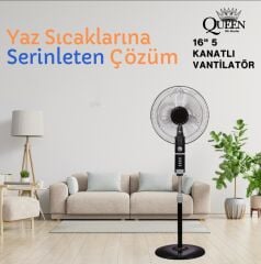 QUEEN 16'' 5,Kanatli Vantilator