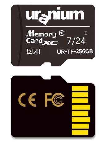 URANIUM 256 GB UR-TF-256G MICRO SD CARD U3 7/24 SURVEILLANCE 100/40MBS INDUSTRIAL HAFIZA KARTI