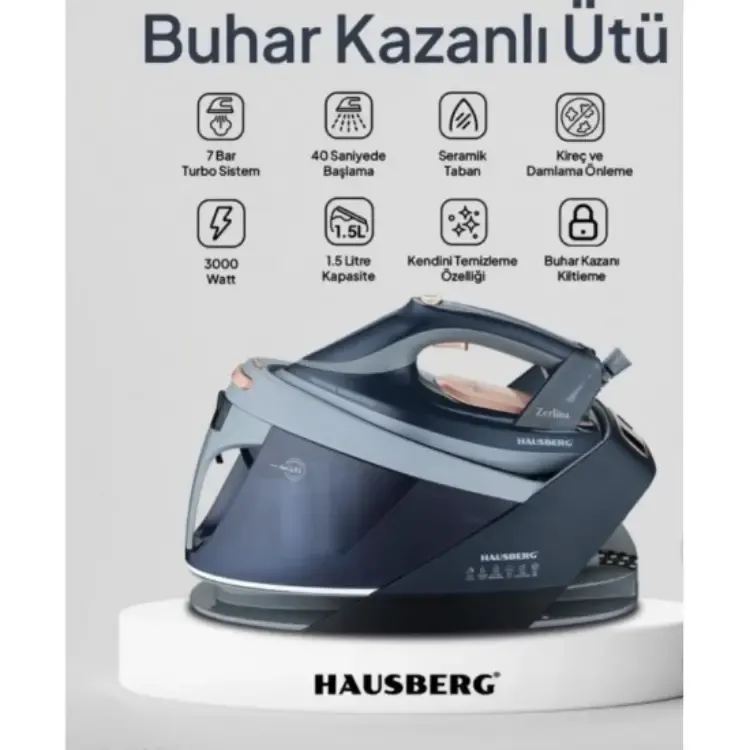 Hausberg HB-7925 buharlı kazan ütü