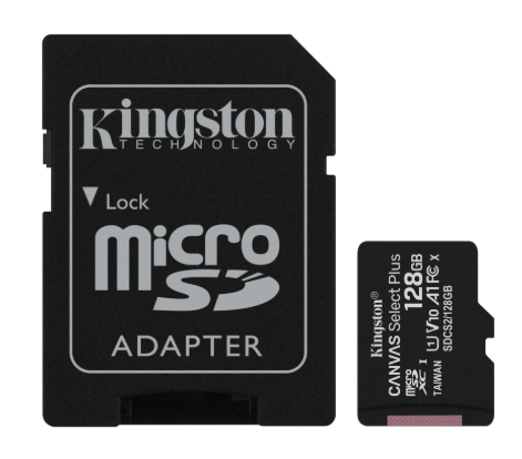KINGSTON 128GB CANVAS SELECT PLUS MICRO SDHC UHS-1 CLASS 10 100MB