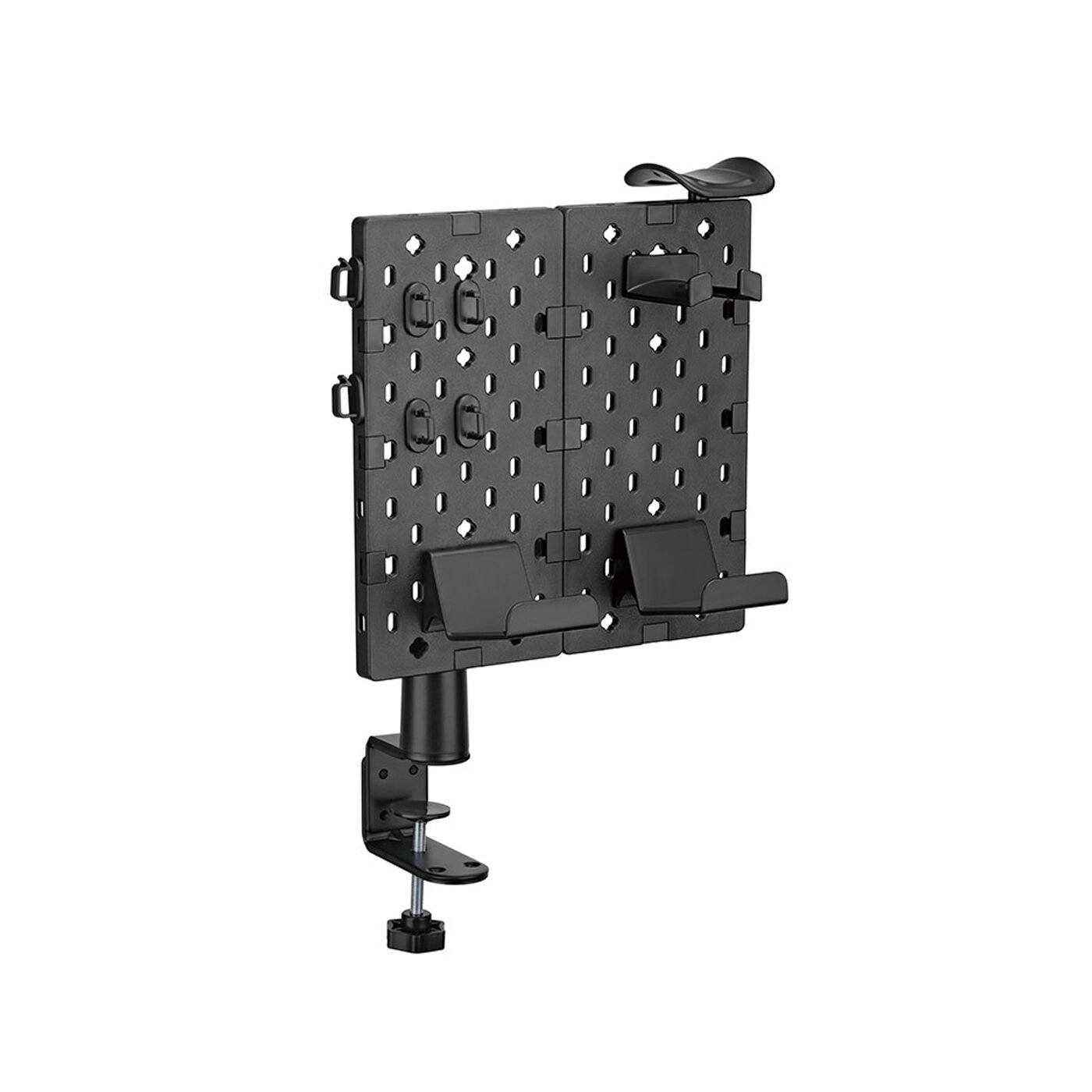 Twisted Minds TM-S06-1-B Kulaklık ve Kontrol Cihazı İçin Masaya Monte Pegboard Tutucu