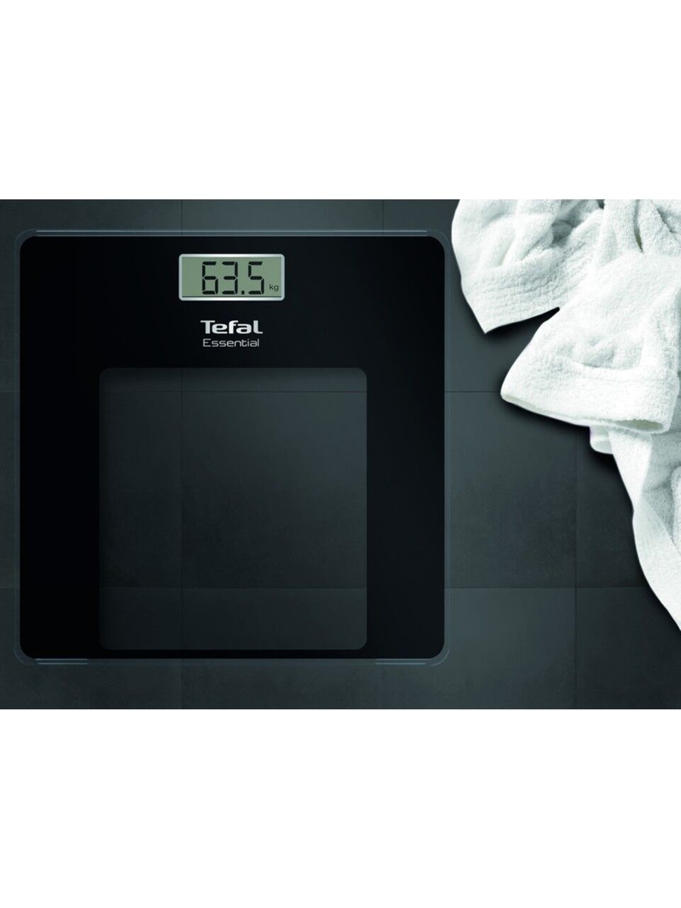 TEFAL Essential Cam Gövdeli Dijital Baskül – 150 kg Kapasite, 100 g Hassasiyet