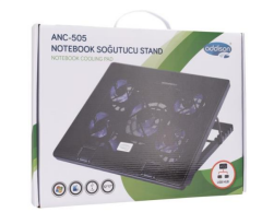 Addison ANC-505 Mavi Renkli Led Fanlı Siyah Notebook Soğutucu