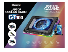 CLASSONE GT100 1xFAN 2xUSB 7xYUKSEKLIK 13''-17'' GAMING NOTEBOOK SOGUTUCU SIYAH