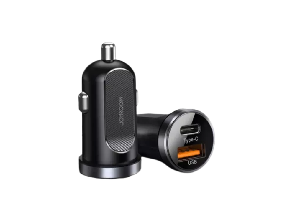 Joyroom C-A08 30W Mini PD+QC3.0 Çift Bağlantı Noktalı Akıllı Araç Şarj Cihazı