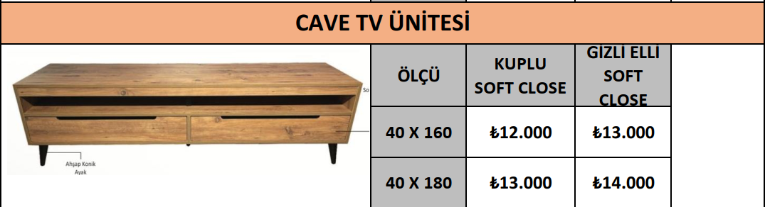 CAVE TV ÜNİTESİ