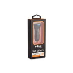 S-Link Slp-120 Pro 2xUsb Araç Şarjı, Siyah