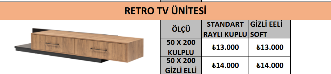 RETRO TV ÜNİTESİ