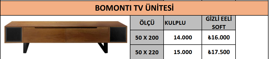 BOMONTI TV ÜNİTES
