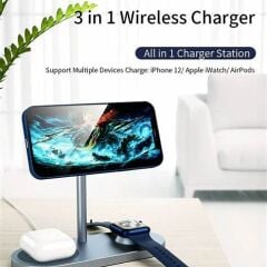 Wiwu Power Air X23 3 in 1 Kablosuz Şarj Standı
