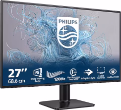 PHILIPS 27'' IPS 1MS 120MHZ 1XVGA 1XHDMI FHD 1920X1080 FLICKER-FREE VESA SİYAH