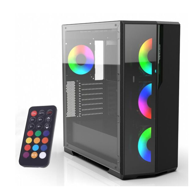 INCA EGM-17XB 4X120mm ARGB Fan Control Remote USB 3.0 Mid-Tower ATX Tempered Glass Gamıng KASA (PSU YOK)