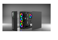 INCA EGM-17XB 4X120mm ARGB Fan Control Remote USB 3.0 Mid-Tower ATX Tempered Glass Gamıng KASA (PSU YOK)